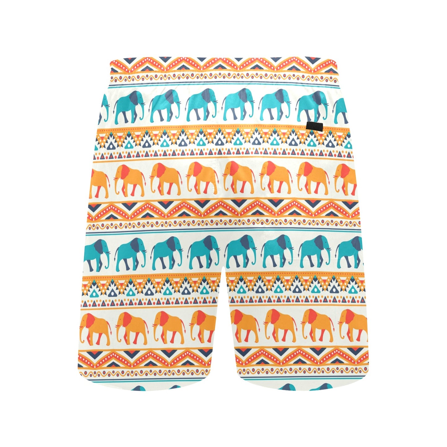 Elephant Aztec Ethnic Print Pattern Men's Swim Trunks Beach Shorts