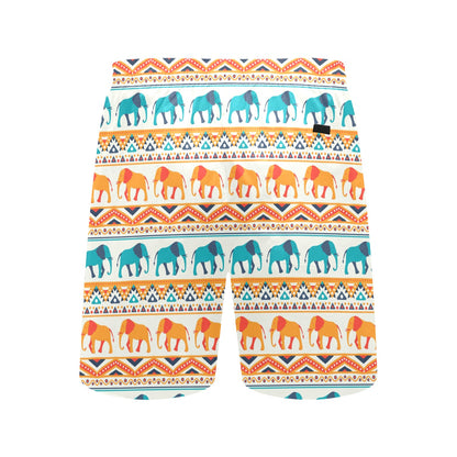Elephant Aztec Ethnic Print Pattern Men's Swim Trunks Beach Shorts