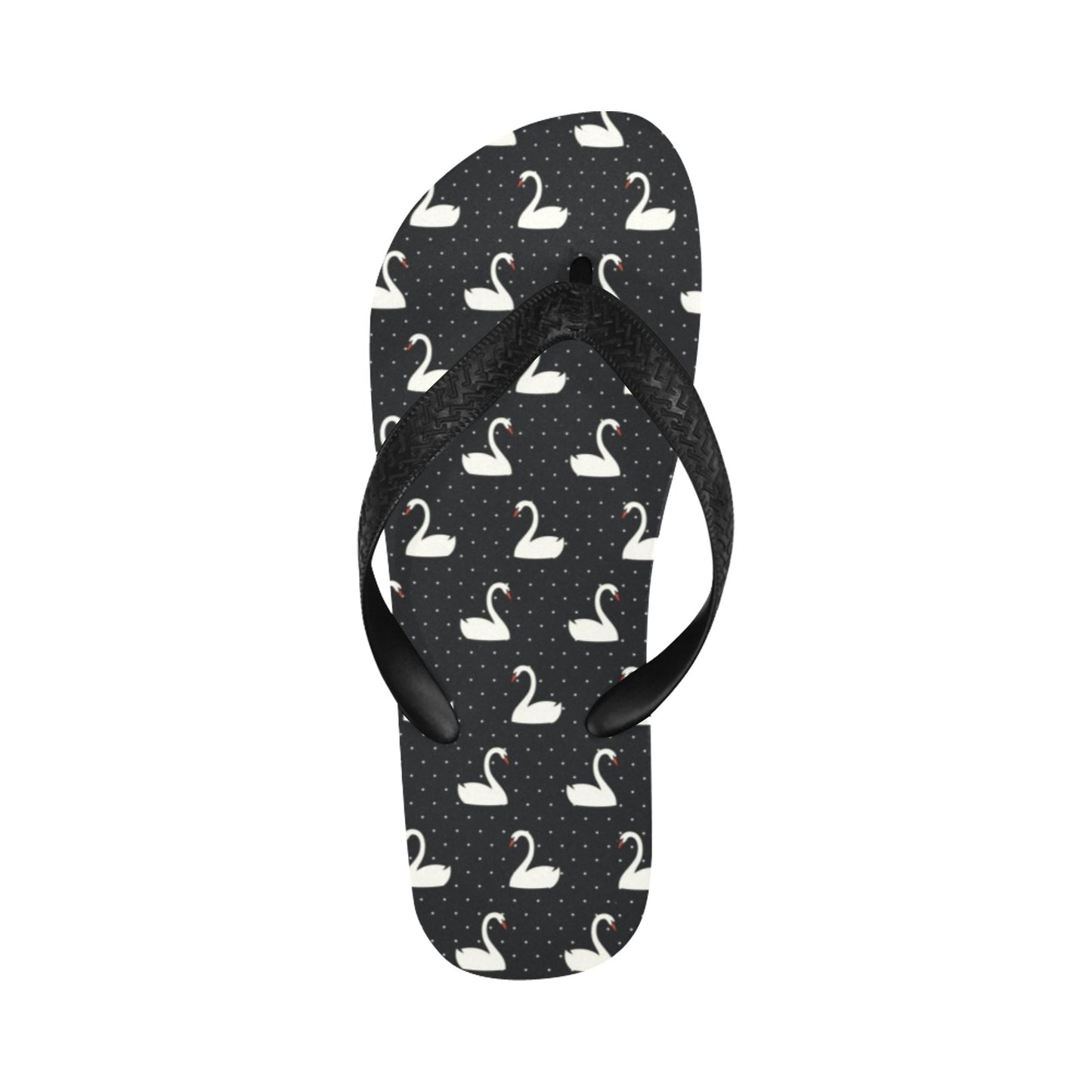 Swan Print Design LKS401 Flip Flops