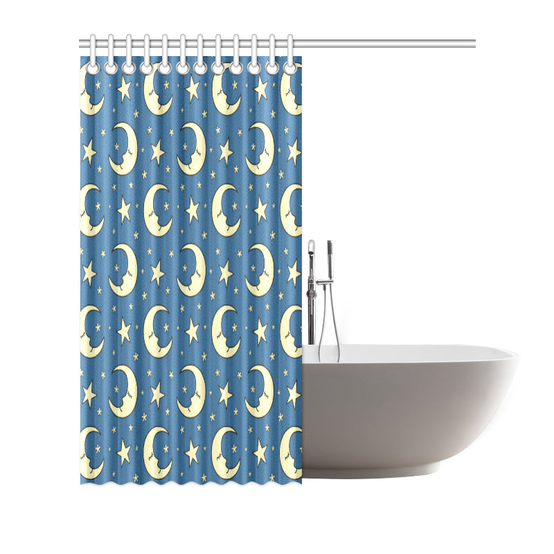 Moon Night Pattern Print Design 03 Shower Curtain