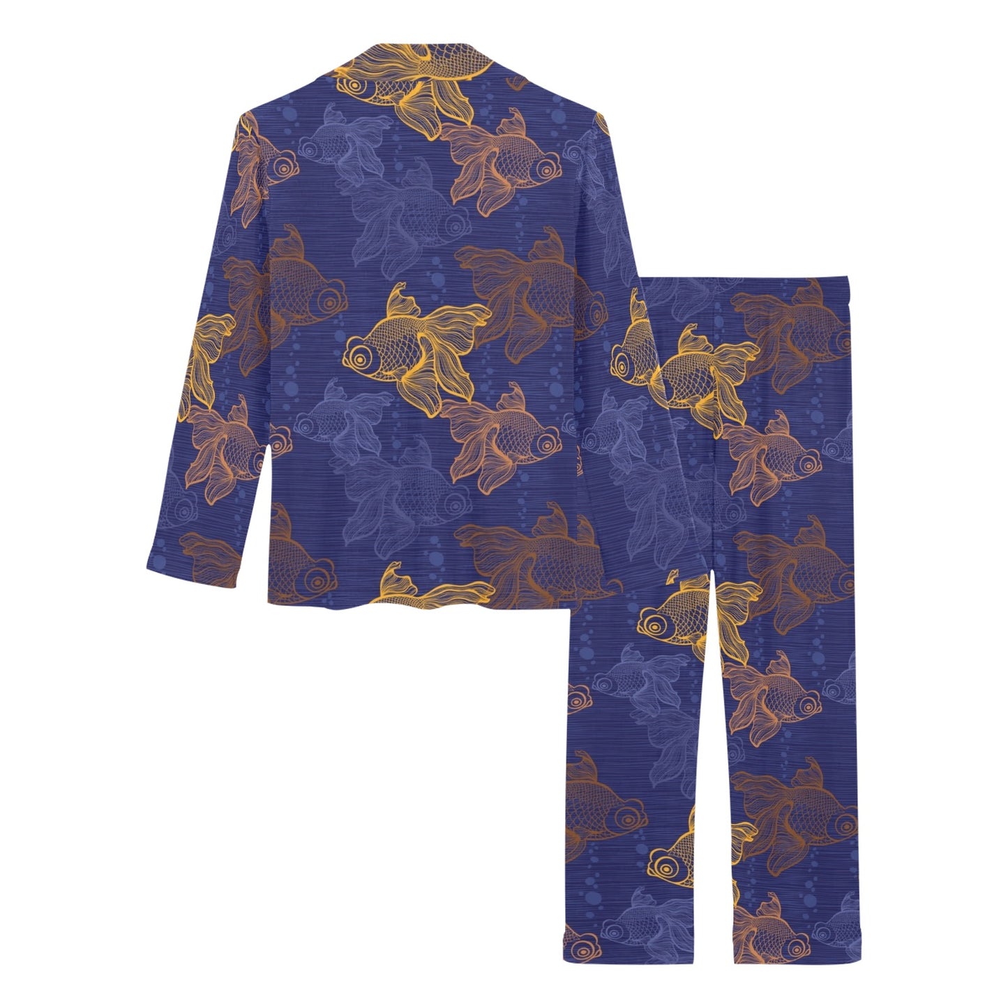 Goldfish Pattern Print Design 01 Women's Long Pajama Set
