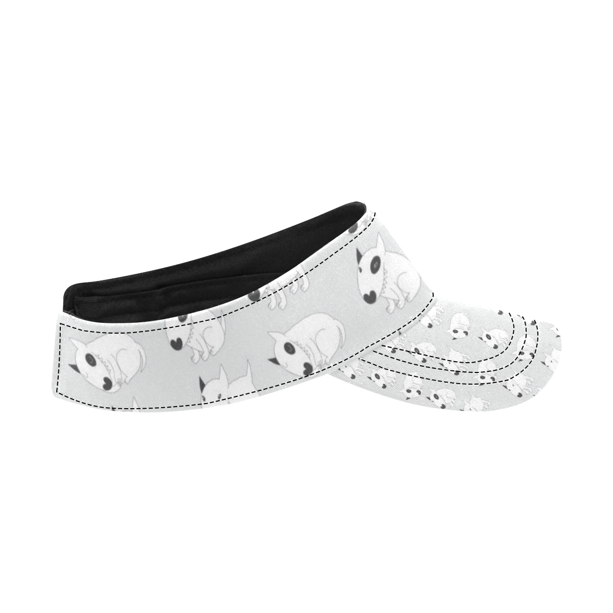 Bull Terrier hand draw Print Pattern Unisex Sun Visor