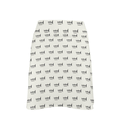 Trumpet Pattern Themed Print 17" Golf & Pickleball Skort with Pockets