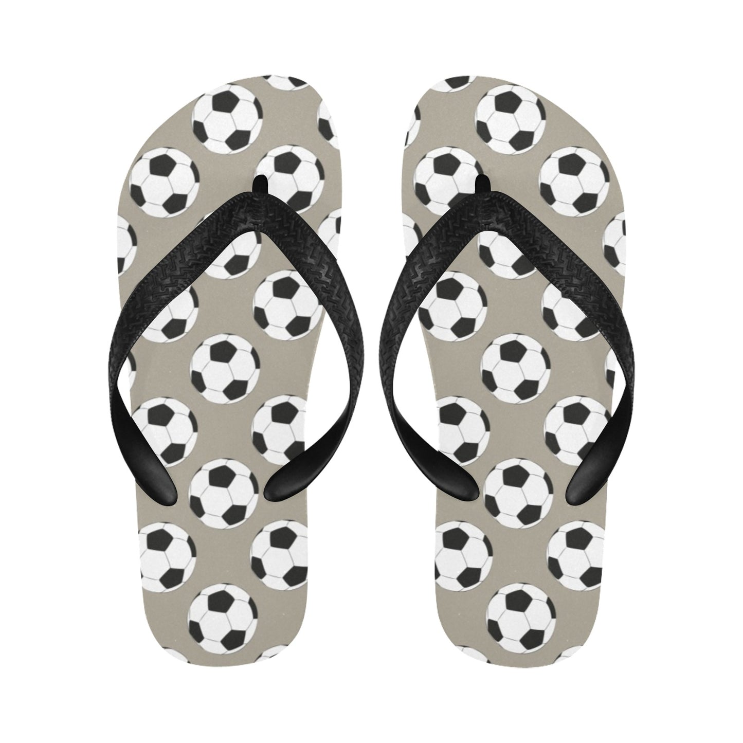 Soccer Ball Print Design LKS302 Flip Flops