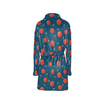 Basketball Pattern Print Design 02 Women's Fleece Robe