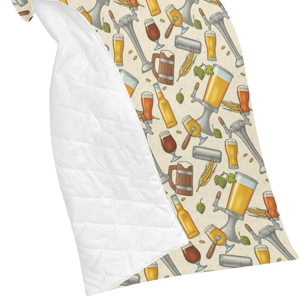 Beer Pattern Print Design 05 Premium Quilt