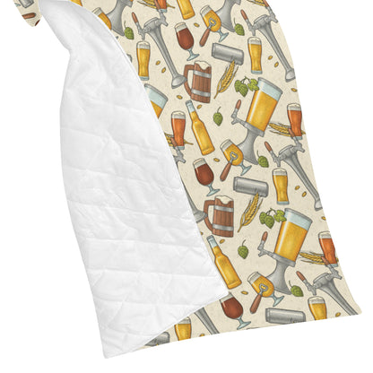 Beer Pattern Print Design 05 Premium Quilt