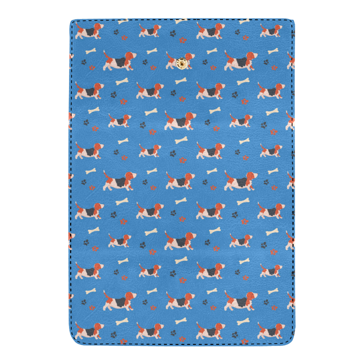 Basset Hound Pattern Print Design 02 Women's Trifold Wallet
