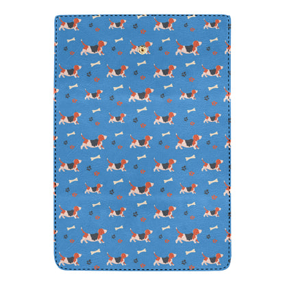 Basset Hound Pattern Print Design 02 Women's Trifold Wallet
