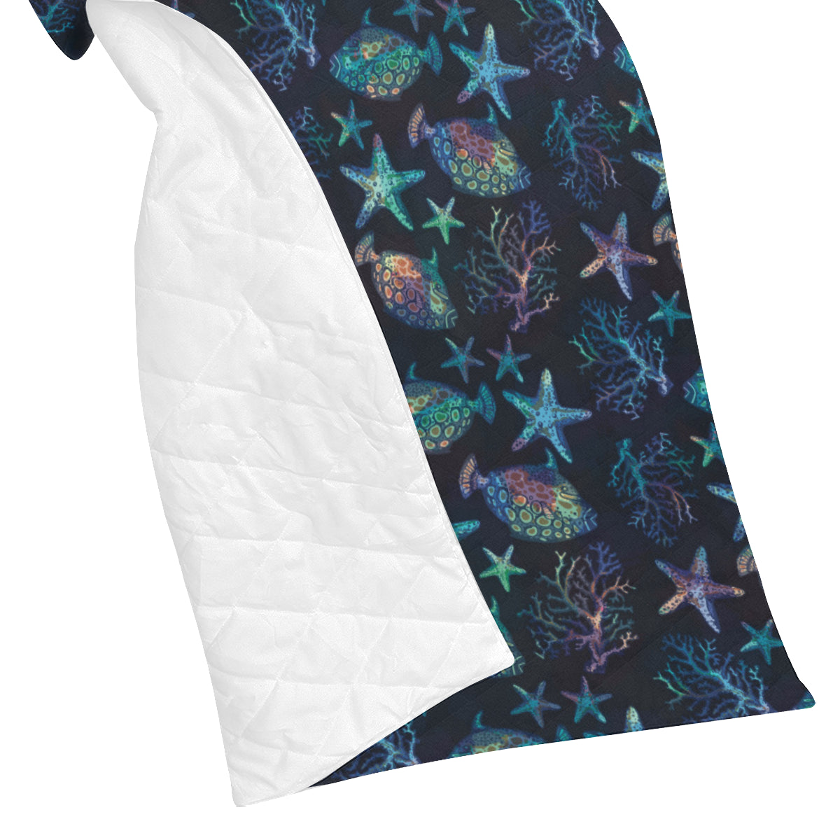 Starfish Pattern Print Design 01 Premium Quilt