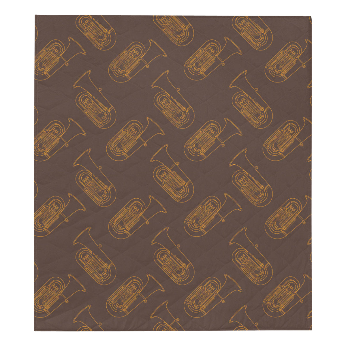 Tuba Pattern Print Design 02 Premium Quilt