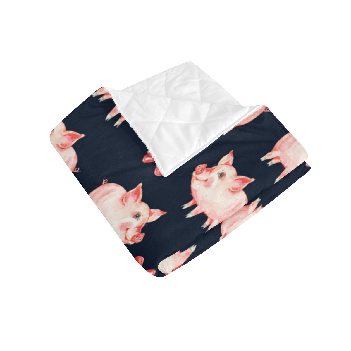 Pig Cute Pattern Print Design 02 Premium Quilt