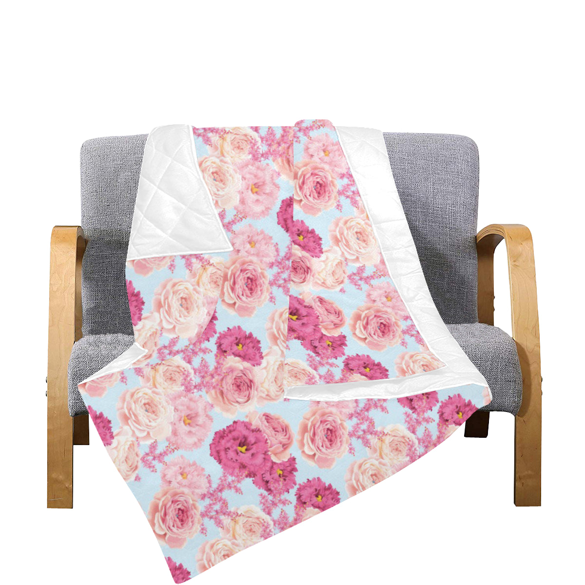 Lisianthus Pattern Print Design LT05 Premium Quilt