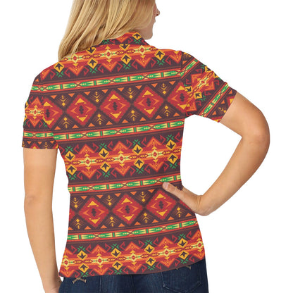 Southwest Pattern Print Design LKS309 Women's Polo Shirt