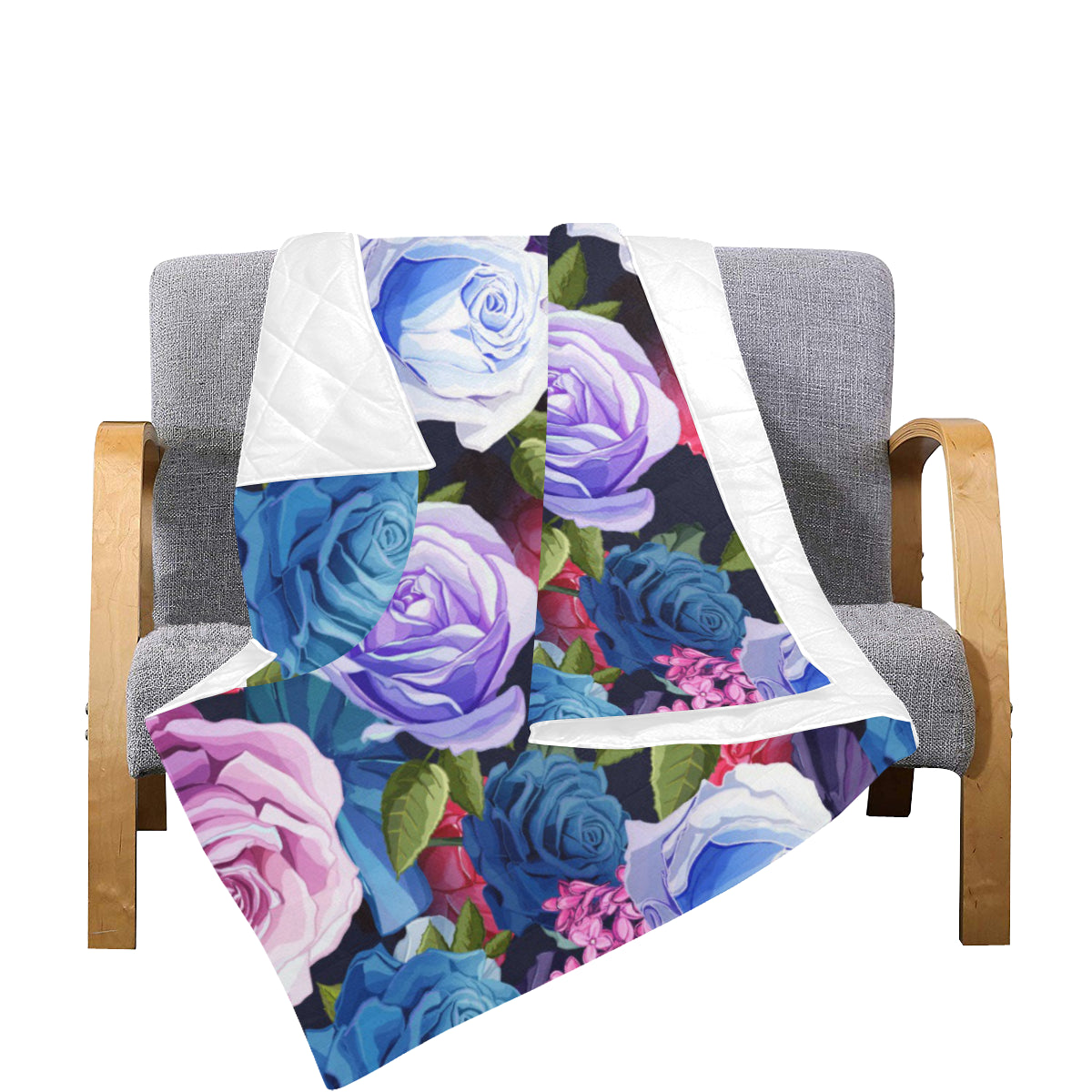 Rose Pattern Print Design RO09 Premium Quilt