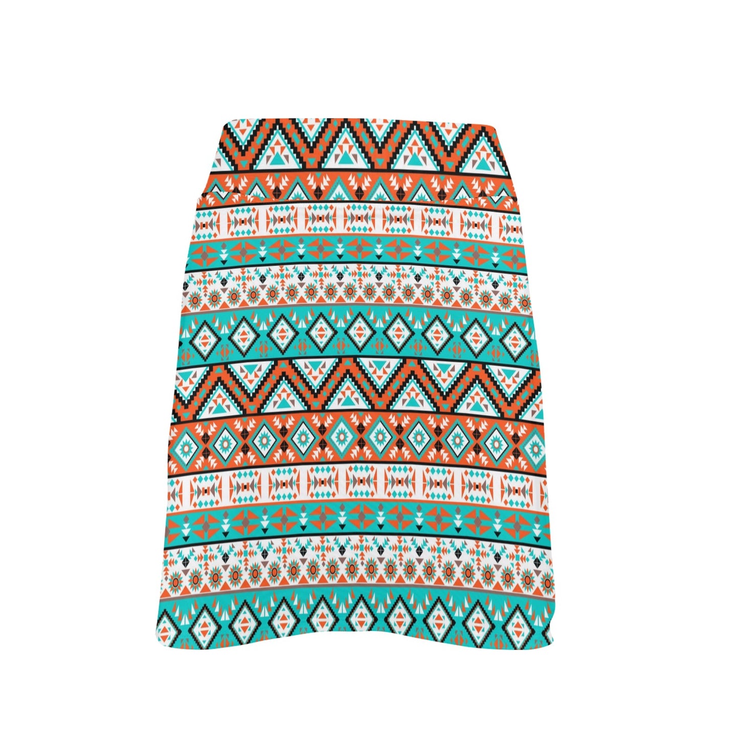 Navajo Style Print Pattern 17" Golf & Pickleball Skort with Pockets