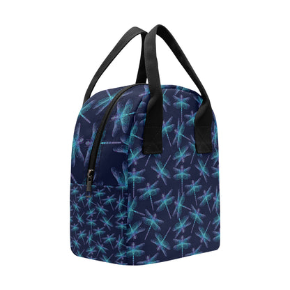Dragonfly Hand Drawn Style Print Insulated Lunch Bag