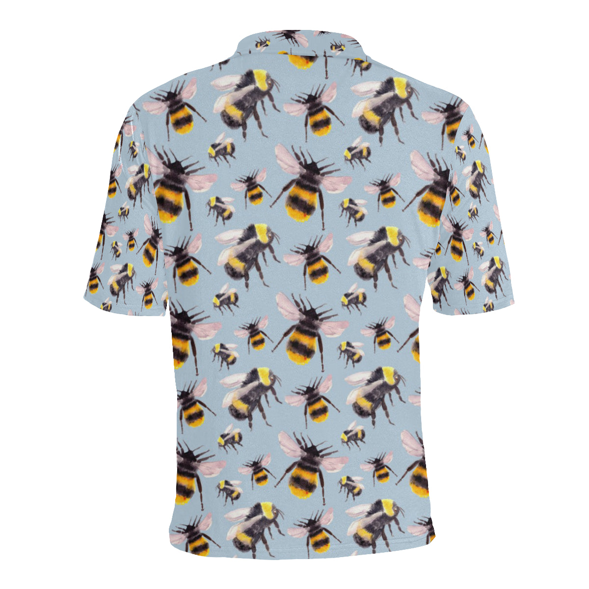 Bee Pattern Print Design BEE08 Men Polo Shirt