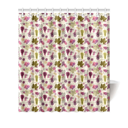 Wine Style Design Print Shower Curtain