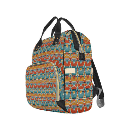 Kente Print African Design Themed Diaper Bag Backpack