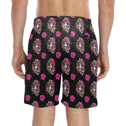 Day of the Dead Makeup Girl Men's Swim Trunks Beach Shorts