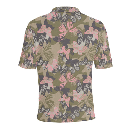 Butterfly camouflage Men Polo Shirt