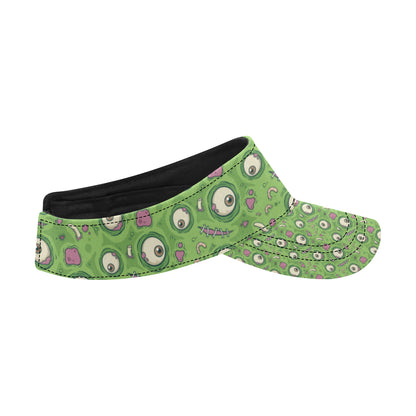 Zombie Eyes Design Pattern Print Unisex Sun Visor