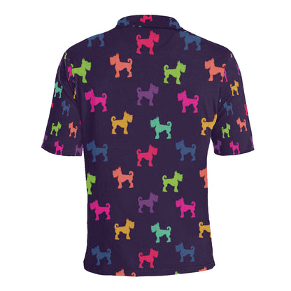 Schnauzers Pattern Print Design A05 Men Polo Shirt