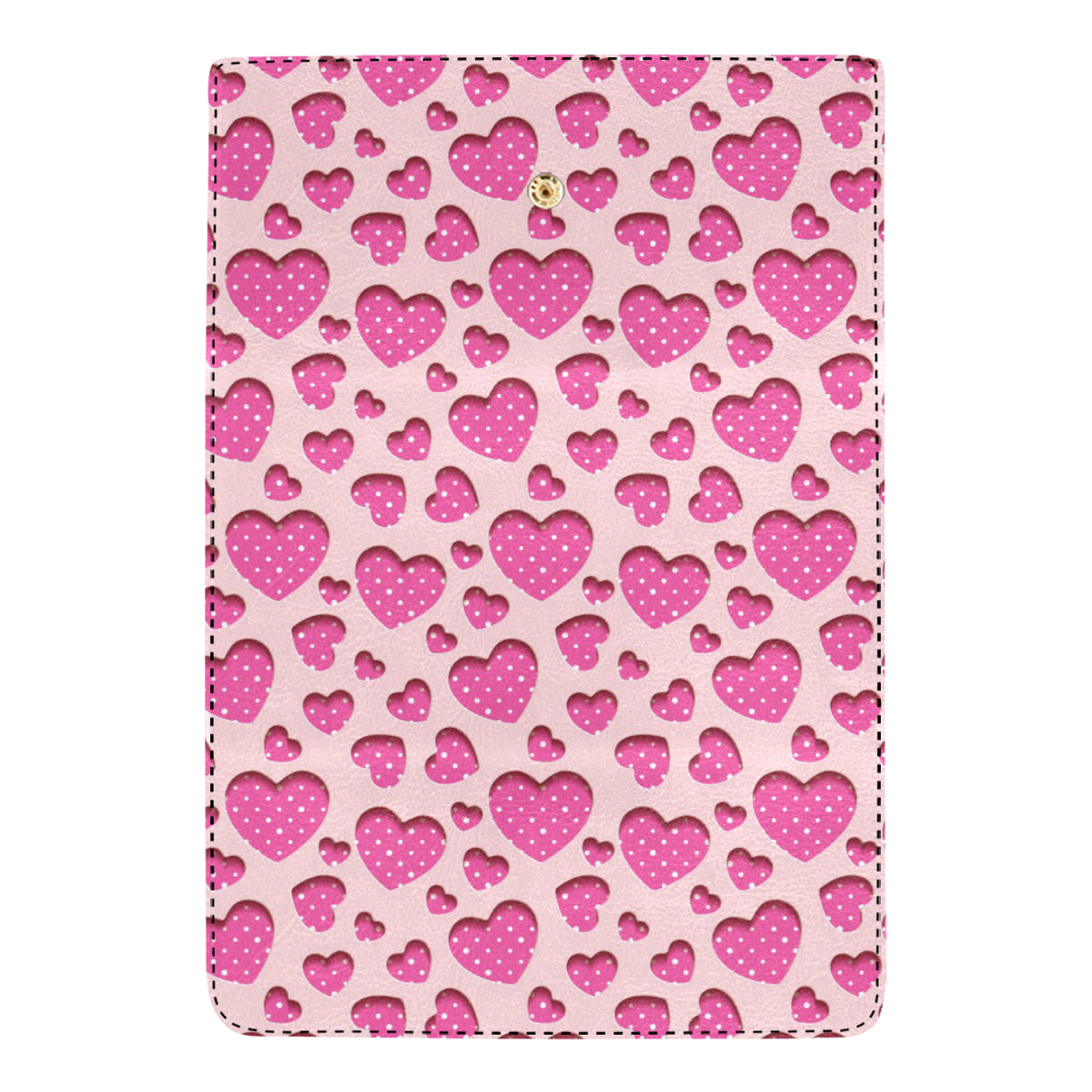 Heart Pink Pattern Print Design HE06 Women's Trifold Wallet