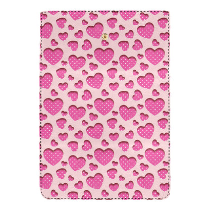 Heart Pink Pattern Print Design HE06 Women's Trifold Wallet