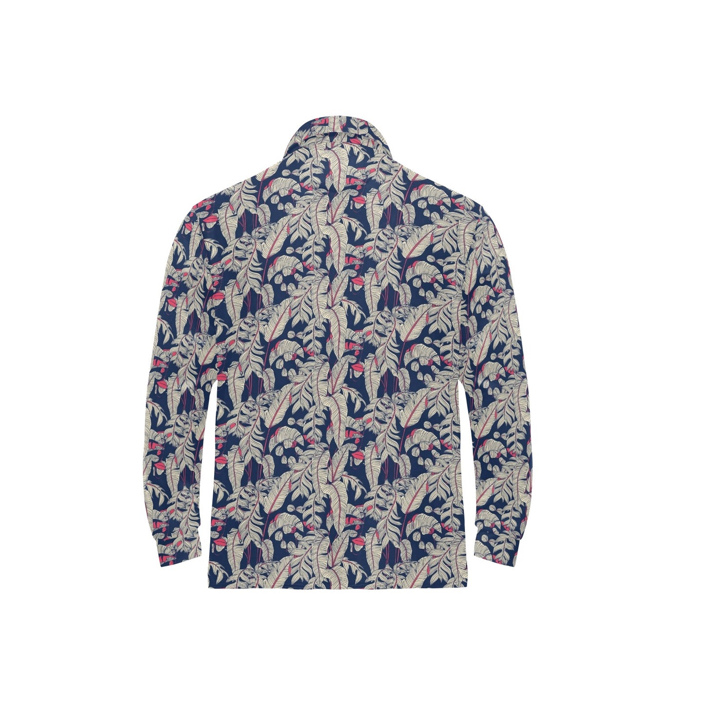 Bird Of Paradise Pattern Print Design 03 Long Sleeve Polo Shirt For Men's