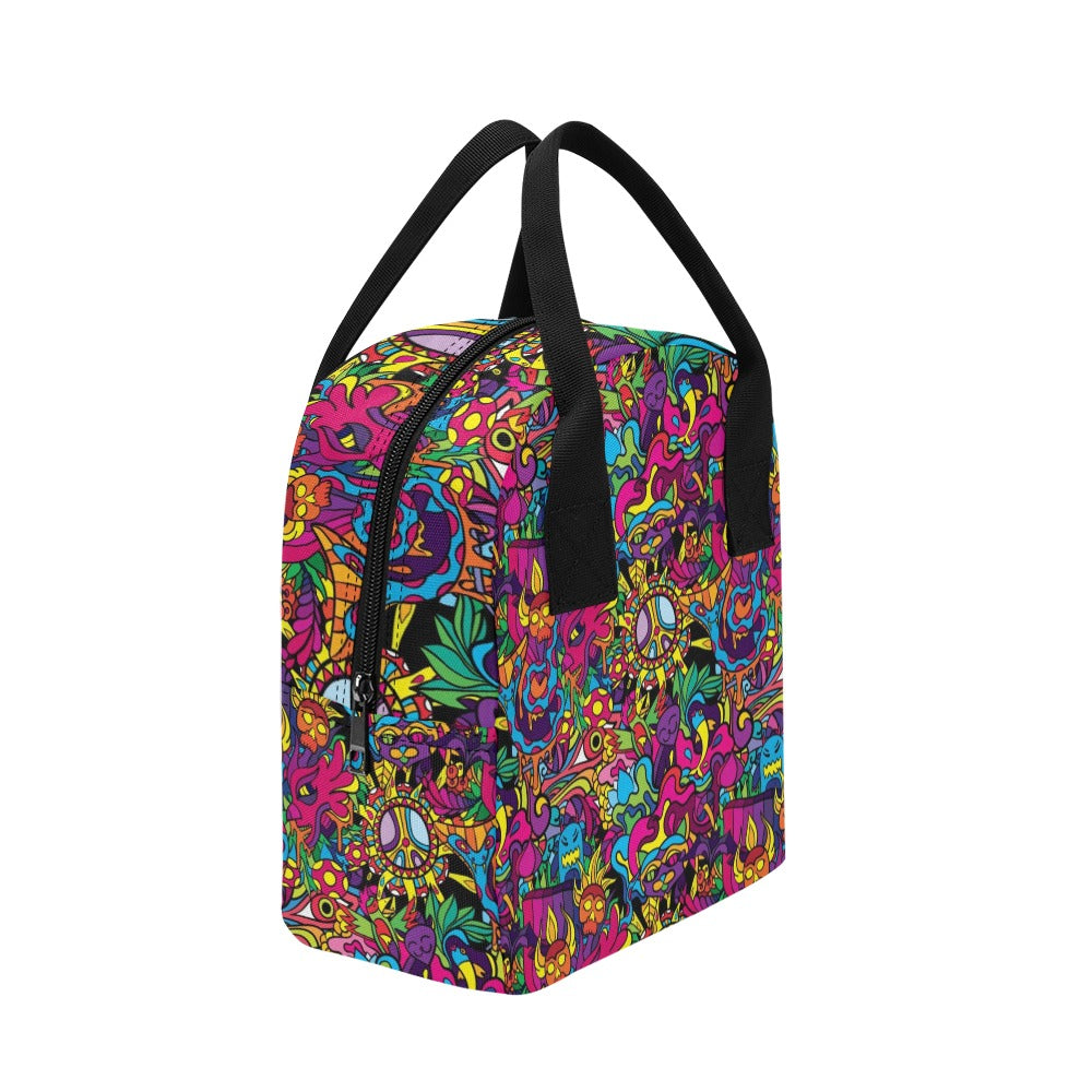 Trippy Print Design LKS304 Insulated Lunch Bag