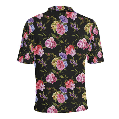 Carnations Pattern Print Design CN05 Men Polo Shirt