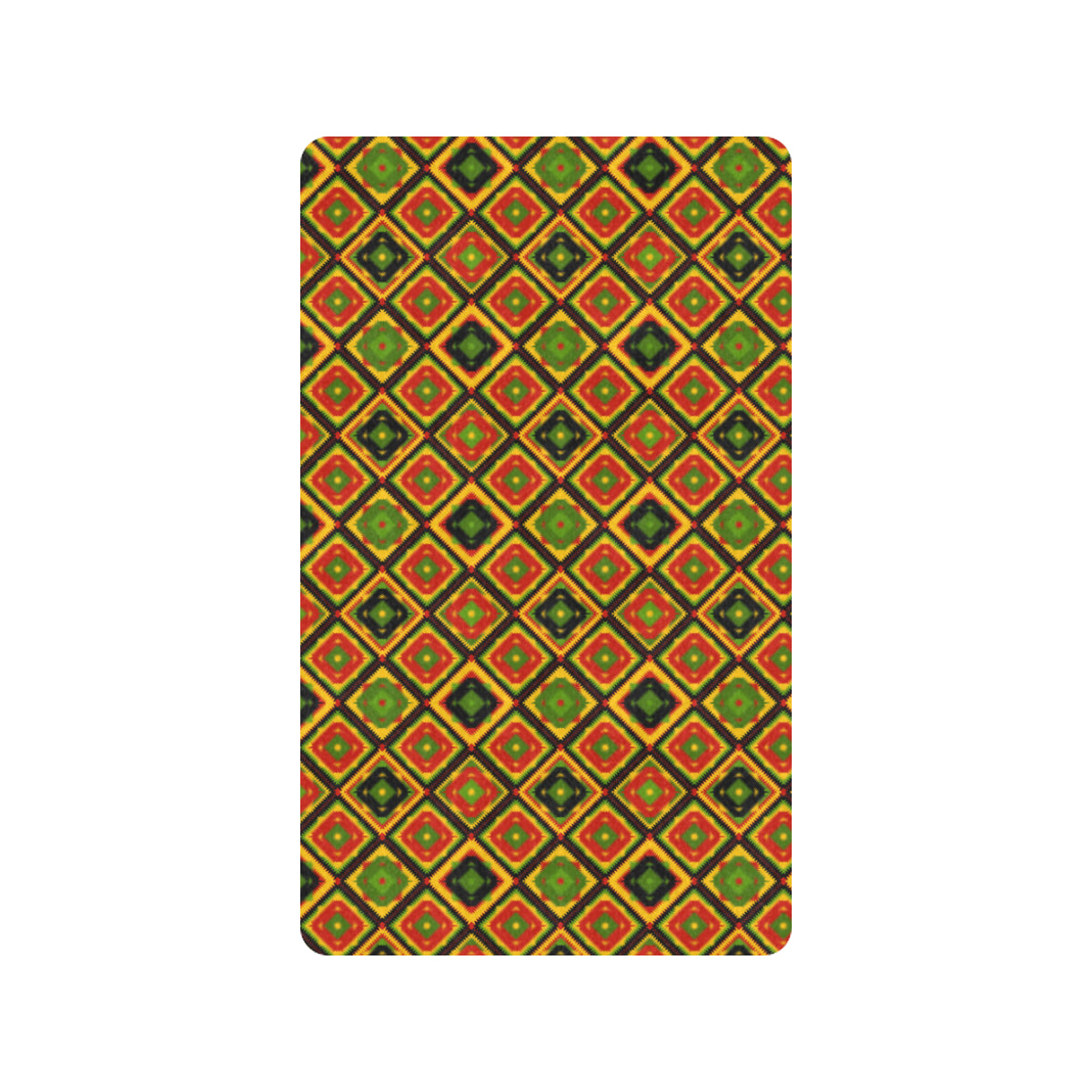 Rasta Reggae Color Pattern Rubber Doormat