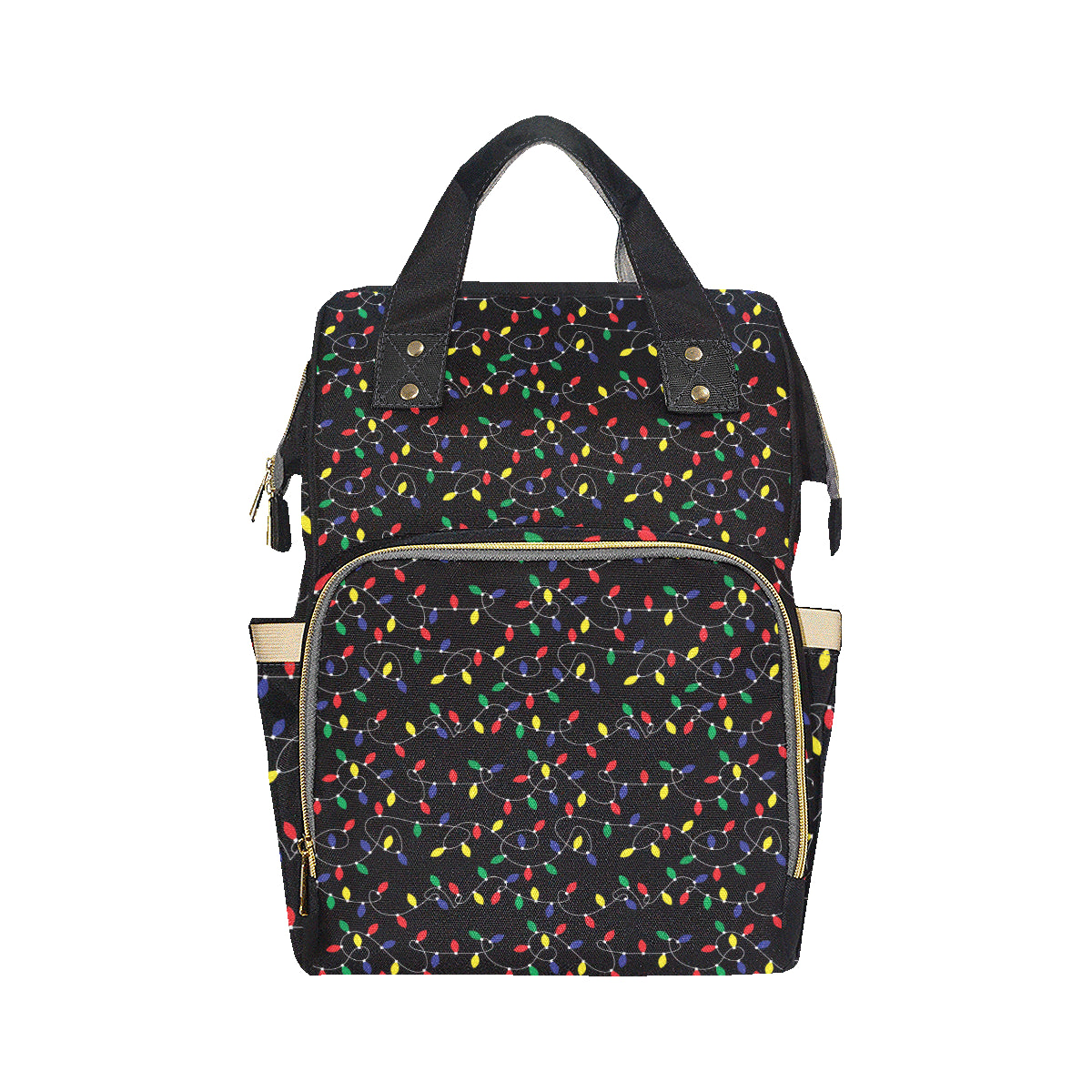 Christmas Light Pattern Print Design 04 Diaper Bag Backpack