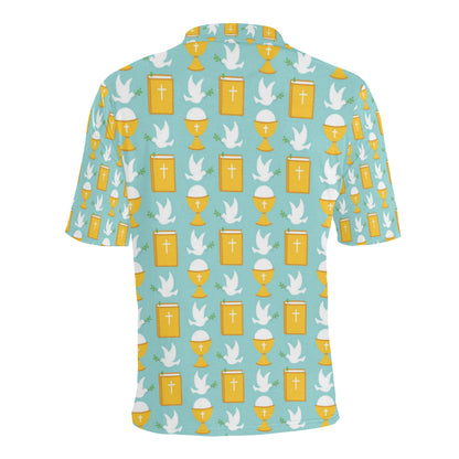 Christian Pattern Print Design 02 Men Polo Shirt