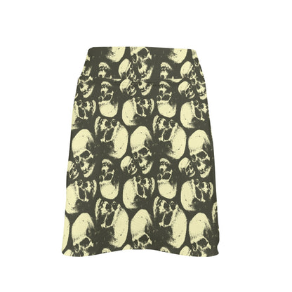 Skull Print Design LKS302 17" Golf & Pickleball Skort with Pockets