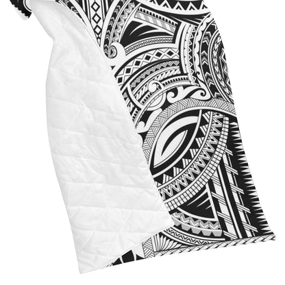 Maori Pattern Print Design 06 Premium Quilt