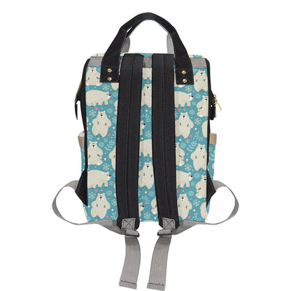 Bear Pattern Print Design BE04 Diaper Bag Backpack