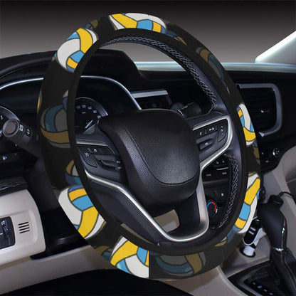 Volleyball Print Design LKS302 Steering Wheel Cover with Elastic Edge