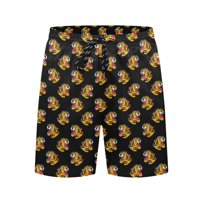 Tiger Head Print Design LKS306 Men's Swim Trunks Beach Shorts