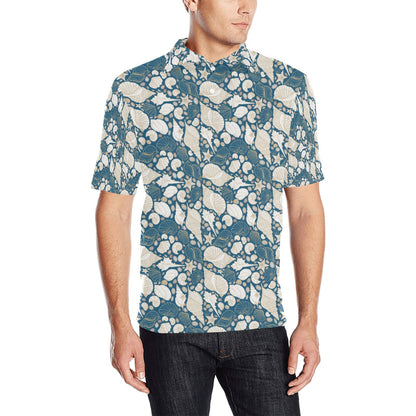 Products Seashell Print Design LKS308 Men Polo Shirt
