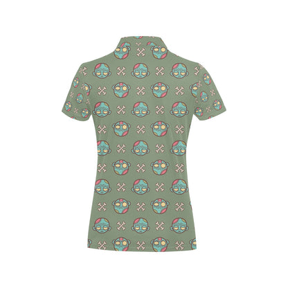 Zombie Print Design LKS301 Women's Polo Shirt