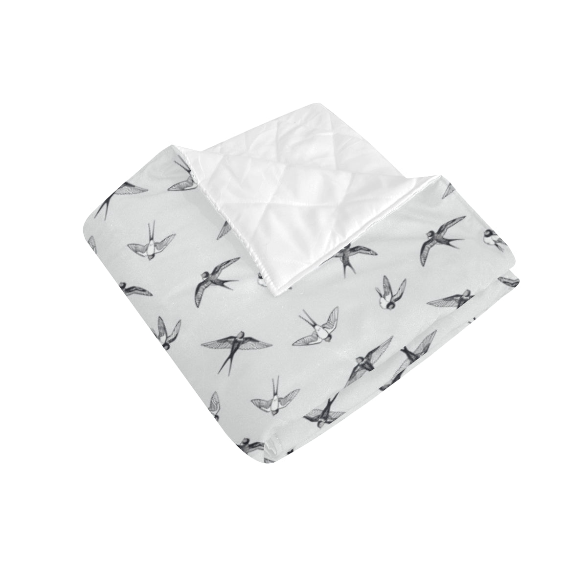 Swallow Bird Pattern Print Design 04 Premium Quilt