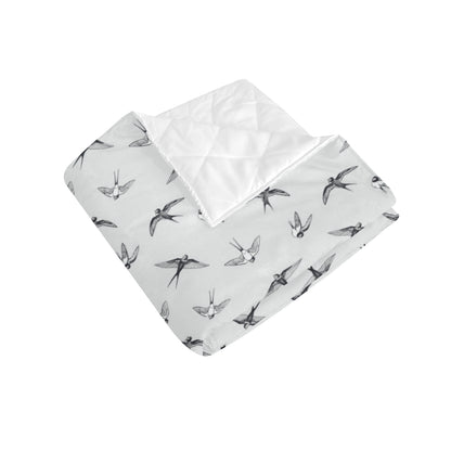 Swallow Bird Pattern Print Design 04 Premium Quilt