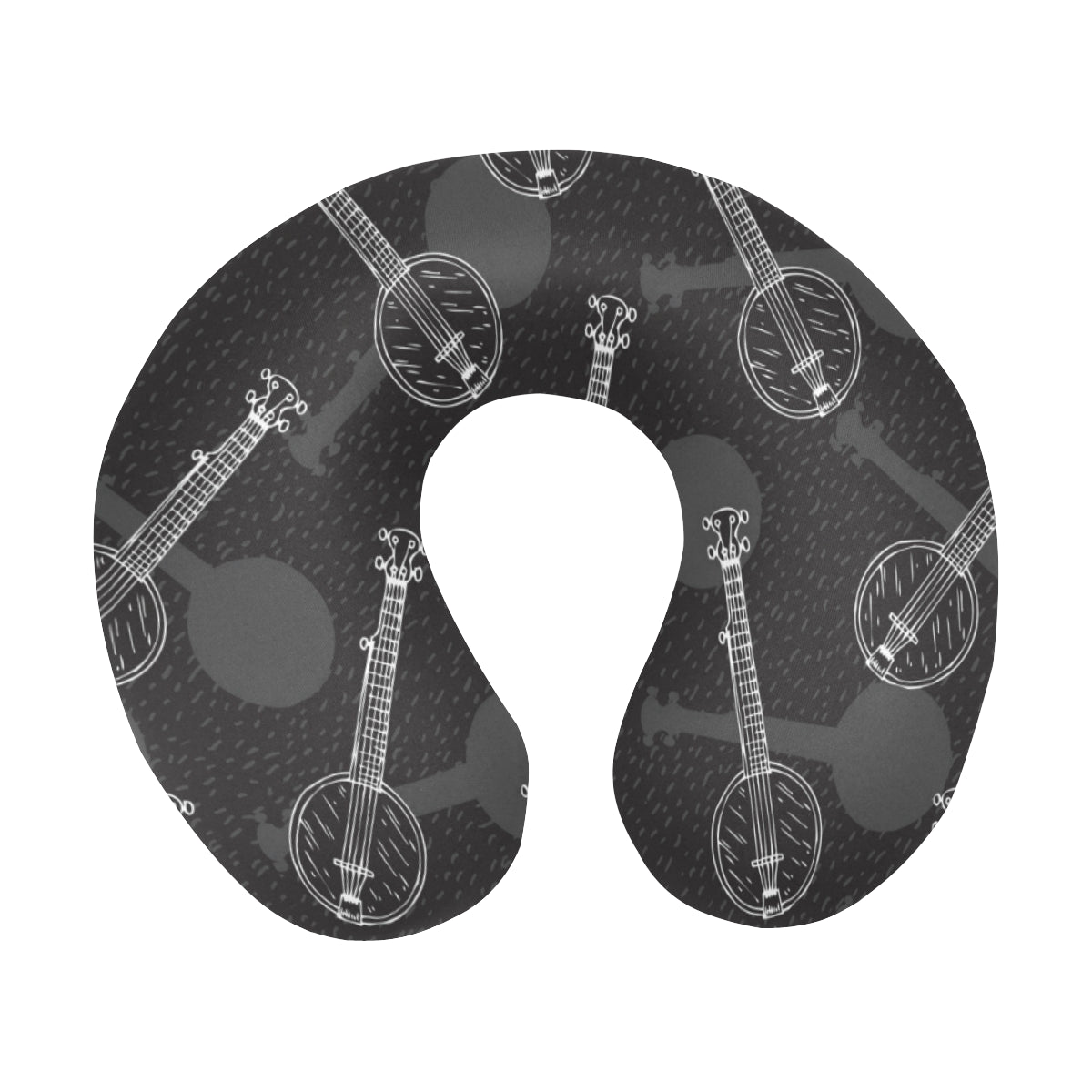 Banjo Pattern Print Design 03 U-Shaped Travel Neck Pillow
