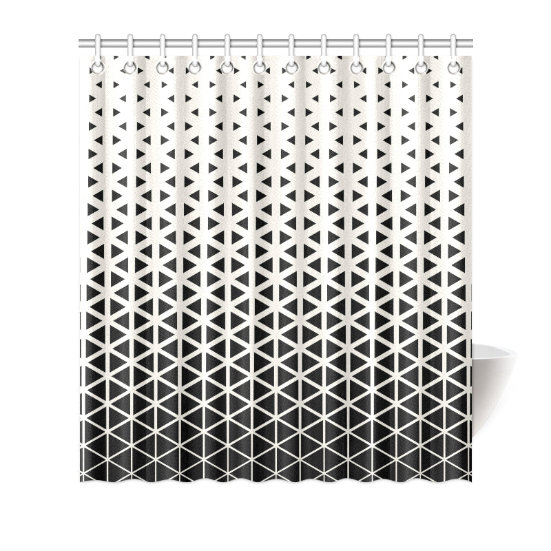 Geometric Black White Pattern Print Design 03 Shower Curtain