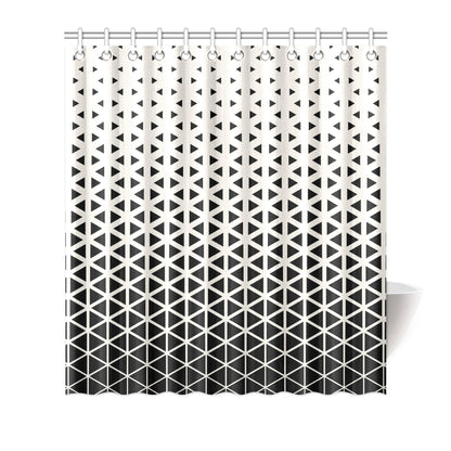 Geometric Black White Pattern Print Design 03 Shower Curtain
