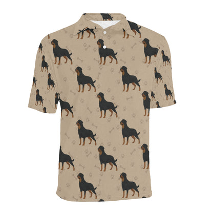 Rottweiler Pattern Print Design A01 Men Polo Shirt