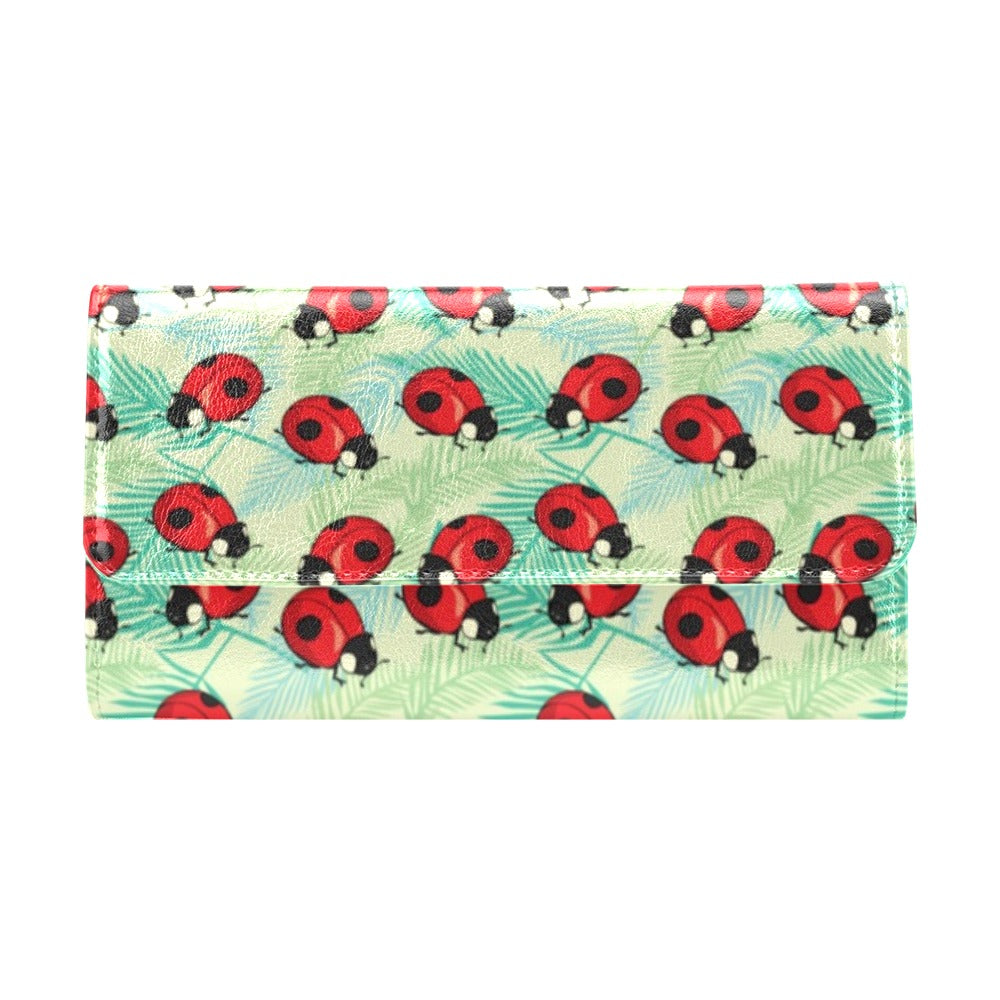 Ladybug Cute Print Pattern Women's Trifold Wallet